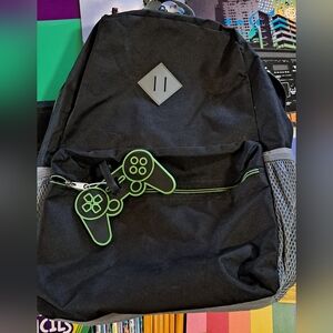 School Supplies With Black Gaming Backpack Crayola Paper & Pencils Post It Notes